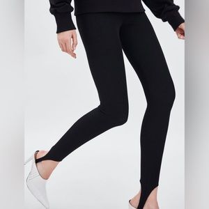 Zara textured stirrup leggings